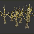 Artistic Natural Wood Stone Tree Trunks Decorative Ornaments With Unique Texture