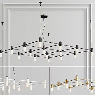 Modern Chandelier Tooy Quadrante Chandelier Pendant Light 3d model