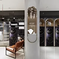 LESSIS Shopping Mall Store With Modern Transparent Curtain Arc Entrance And Fashion