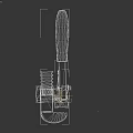 Electronic Appliance Repair Old Rusty Wrench With Wooden Handle White Spots And Blue Mark