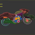 Futuristic Black And Orange Motorcycle With Sleek Streamlined Design And Reflective Surface