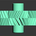 Green Stacked Gears Mechanical Equipment With Reflective Surface And Shiny Finish