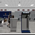 Spacious Bright Public Service Hall With Service Counters Waiting Chairs And Organized Layout