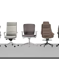 Office Chairs With Various Designs Different Colors And Modern Styles For Workspaces 3d model