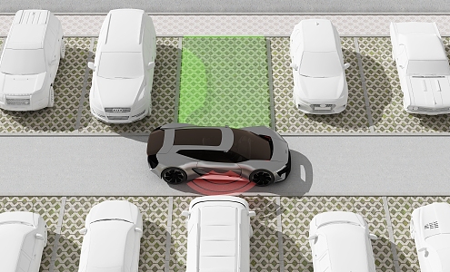 Modern automatic parking 3d model