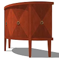 Traditional Wooden Sideboard Cabinet With Diamond Pattern Doors And Brass Handles
