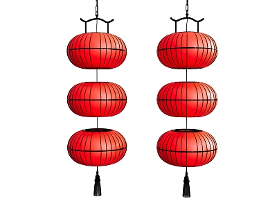 lantern red lantern chinese lantern 3d model