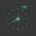Durable Industrial Equipment Mechanical Component With Hexagonal Base And Radial Central Structure