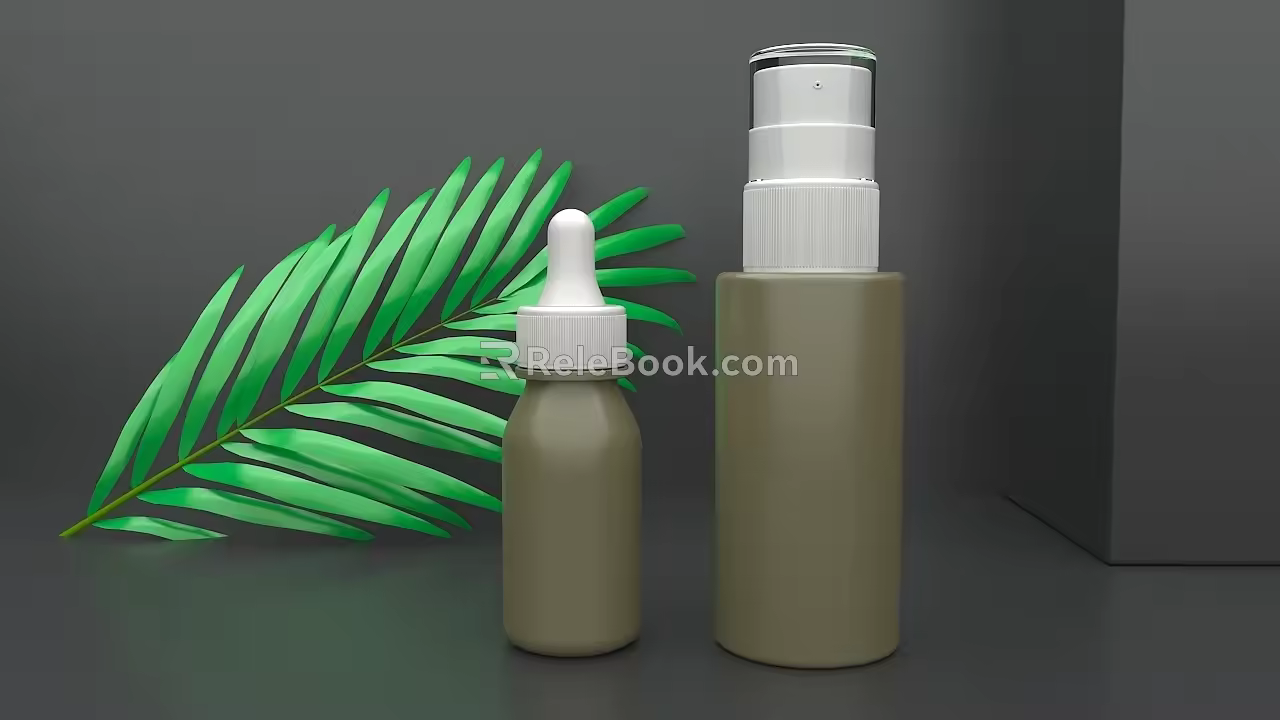 Cosmetics display product map 3d model
