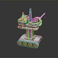 Industrial Heavy Duty Tracked Drilling Equipment With Mechanical Tower And Components