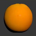 Fresh Ripe Juicy Orange with Vibrant Orange Color on Dark Reflective Surface