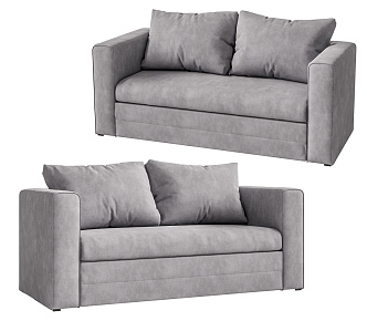 Modern double sofa 3d model