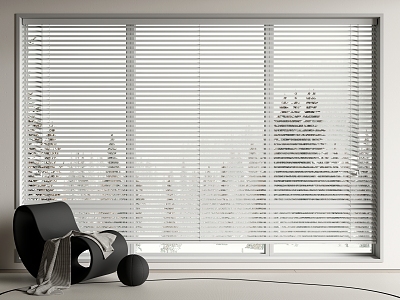 modern venetian blinds roman blinds roller blinds curtain 3d model