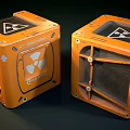 Heavy Duty Orange Hardware Tools Storage Case With Metal Mechanical Structure