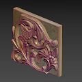 Intricate Carved Metallic Decor Featuring Floral Scrolls And Leaf Patterns