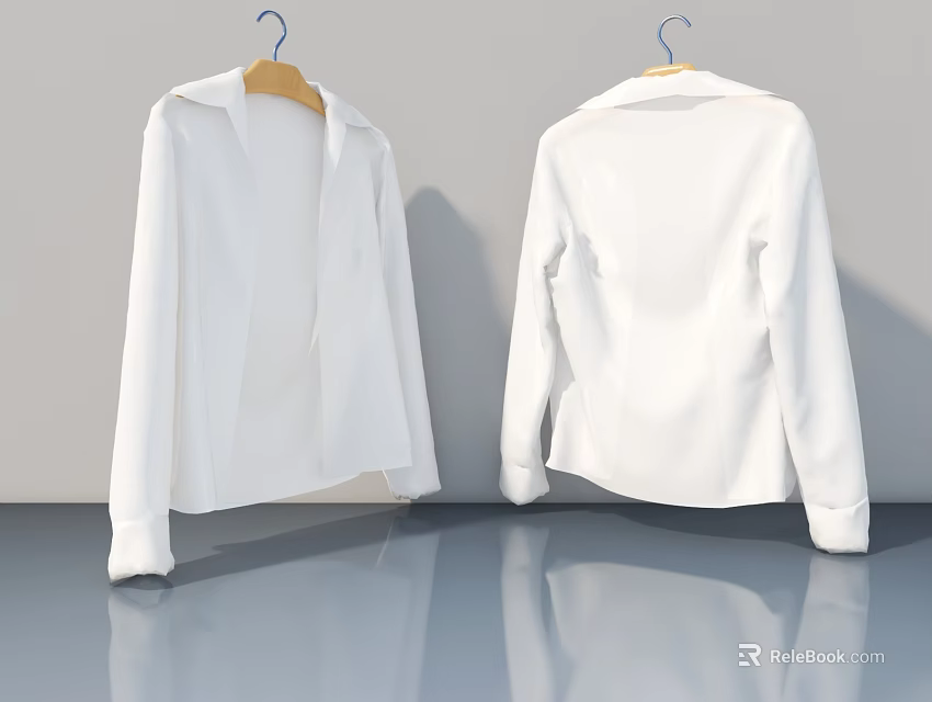 White Modern Swing Door Design With Smooth Surface For Interior Spaces 3d model