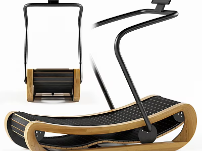 Home Fitness Sports Equipment With Wooden Frame And Smooth Exercise Design 3d model