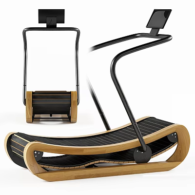 Home Fitness Sports Equipment With Wooden Frame And Smooth Exercise Design 3d model