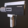 Vintage Digital Devices Classic Retro Design With Lens Buttons And Stand