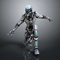 Modern Mech Warrior Mech Soldier Machine Battleguard Mechanical Battleguard 3d model
