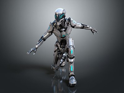 Modern Mech Warrior Mech Soldier Machine Battleguard Mechanical Battleguard 3d model