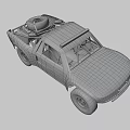 Starry Patterned Pickup Truck Featuring Blue Purple Body And Rear Spare Tire
