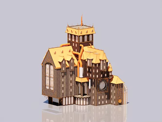 Retro Castle 3d model