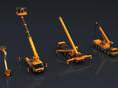 Aerial work truck lift aerial work 3d model