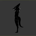 Dark Horned Game Movie Character With Sharp Fangs Black Outfit And Clawed Feet