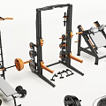Fitness Equipment with Treadmills Dumbbells Weight Racks and Fitness Ball for Home Gym