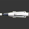 Modern Military Submarine with Silver Blue Exterior and Streamlined Naval Structure