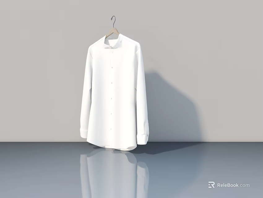 Modern White Hinged Door Design for Home Interior with Smooth Surface and Clean Lines 3d model