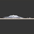 modern snow mountain topography 3d model