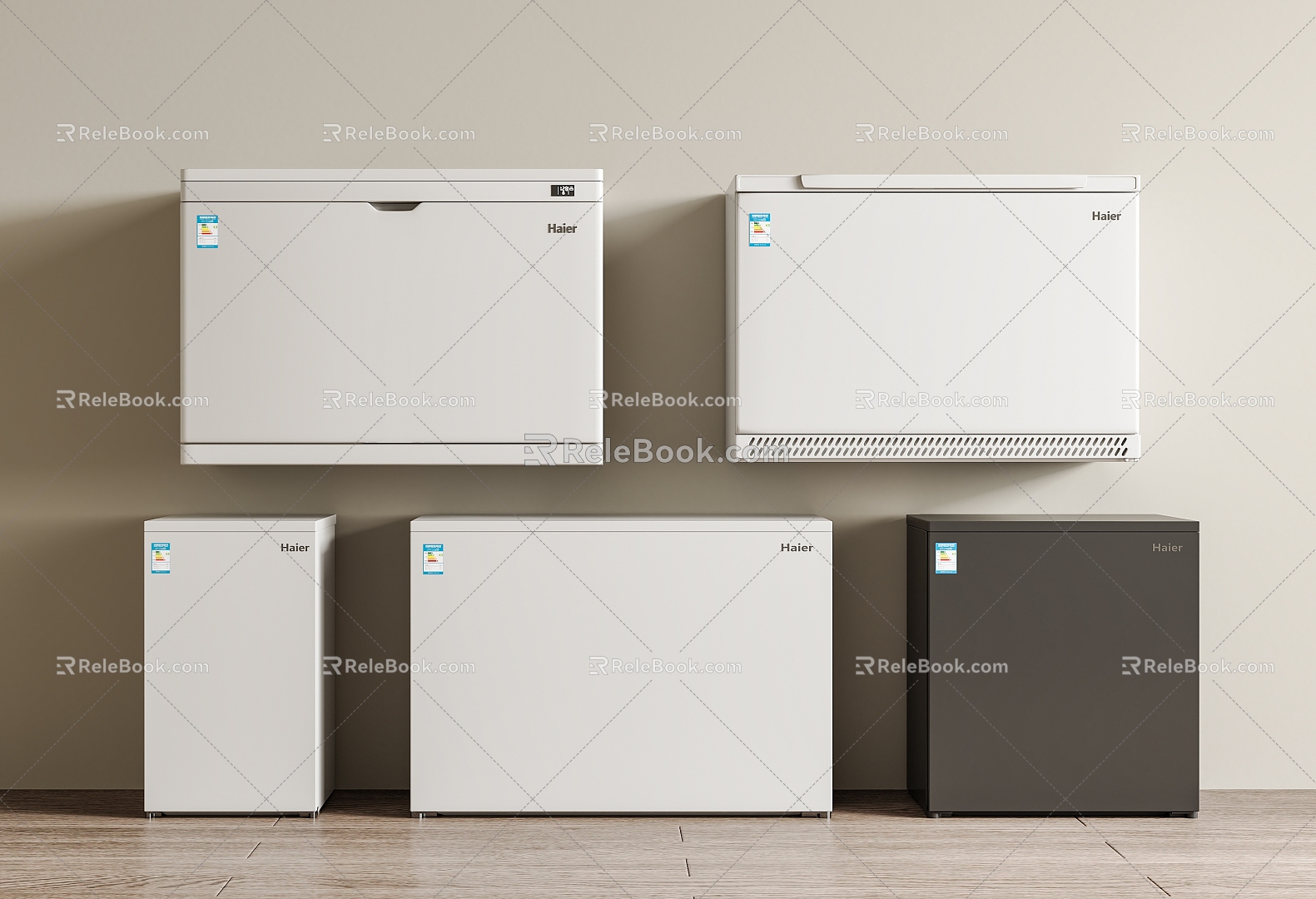 Modern refrigerator refrigerator freezer combination 3d model