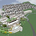 Well Planned Townhouses Community With Expansive Green Areas And Scenic Natural Views
