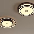 Round Ceiling Lights With Traditional Chinese Patterns And Illuminated Design 3d model