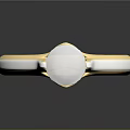 Stylish Gold And Silver Ring With Transparent Gemstone And Smooth Band