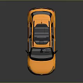 Yellow SUV Car With Black Roof Rack Alloy Wheels And Modern Design