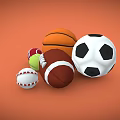 Different Types of Sports Equipment Including Basketball Soccer Football Cricket Tennis and Baseball