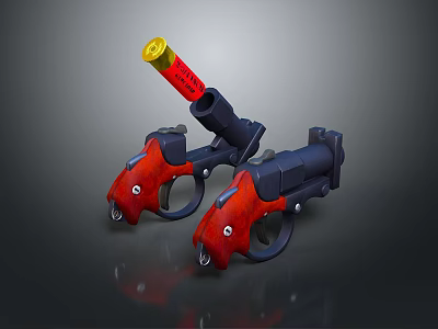 Signal gun starting gun signal flare pistol semi-automatic pistol automatic pistol modern weapon hot weapon 3d model