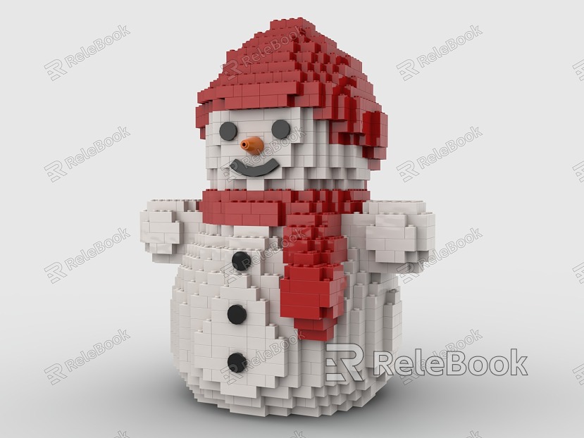 LEGO toy snowman winter snowdrift christmas gift model