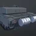 3D Rendered Military Weapon Tank With Long Cannon Barrel And Metal Tracks