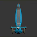 Kids Blue Scooter With Two Wheels Adjustable Handle And Fun Design