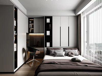 Modern Bedroom Tatami 3d model