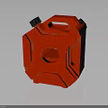 Red Plastic Fuel Storage Can With Black Caps And Sturdy Design For Liquid 3d model