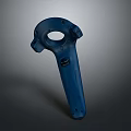 Blue Modern Device Handle Part With Circular Opening And Protrusions 3d model