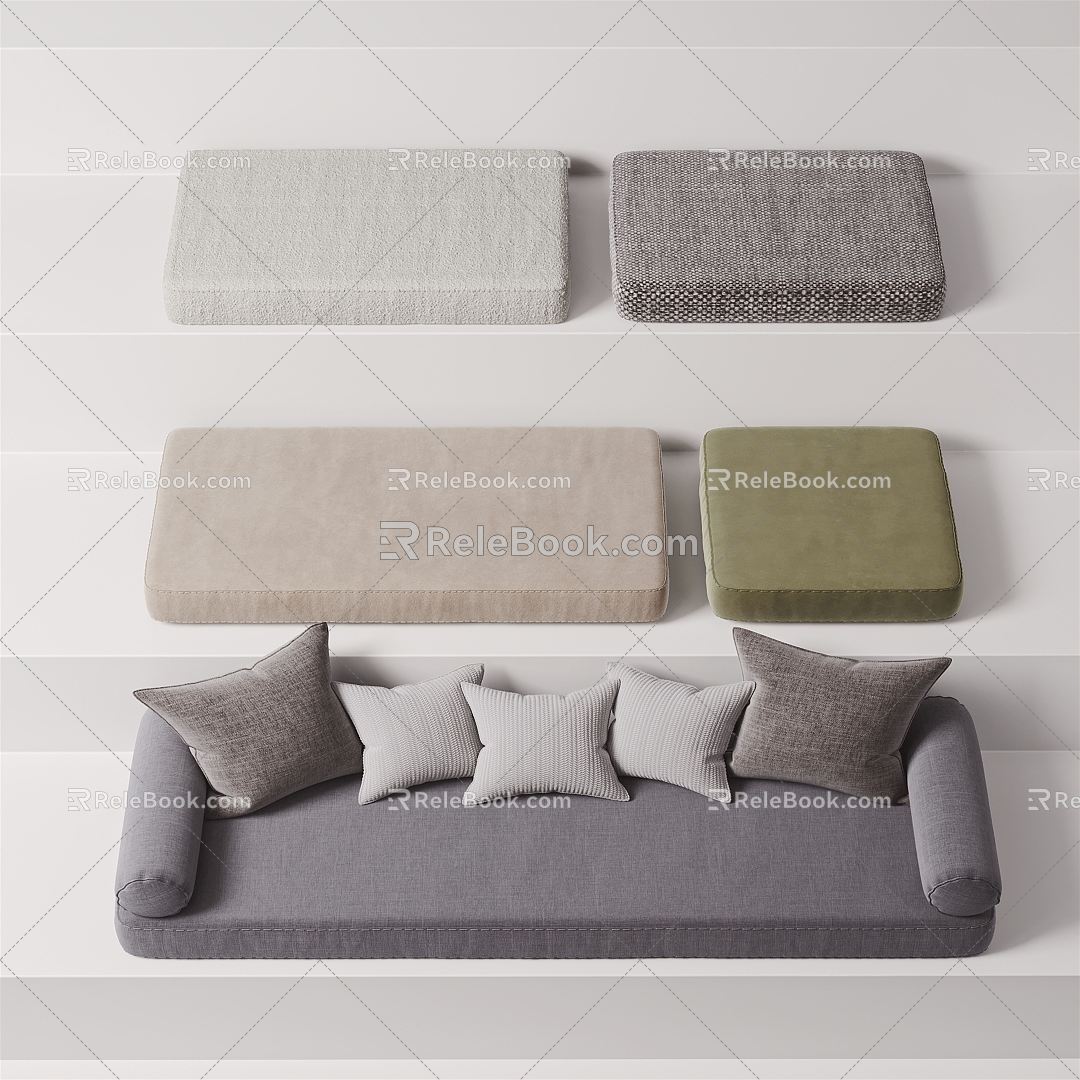 Modern Cushion Cushion Pillow Combination 3d model