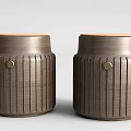 New Chinese Style Sofa Stool Pier 3d model