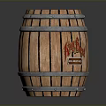 Fireball Cinnamon Whisky Branded Classic Decorative Wooden Barrel With Metal Hoops