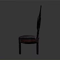 Elegant Vintage Leisure Chair With Carved Wooden Frame And Decorative Upholstered Seat